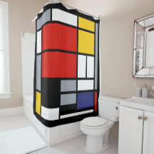 Piet Mondrian, stor sammansättning med Röda Flygpl