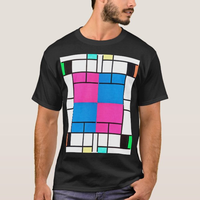 Piet Mondrian T Shirt (Framsida)