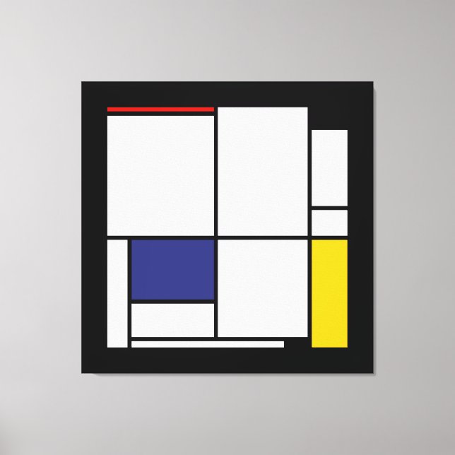 Piet Mondrian, Tableau 1 Canvastryck (Framsida)