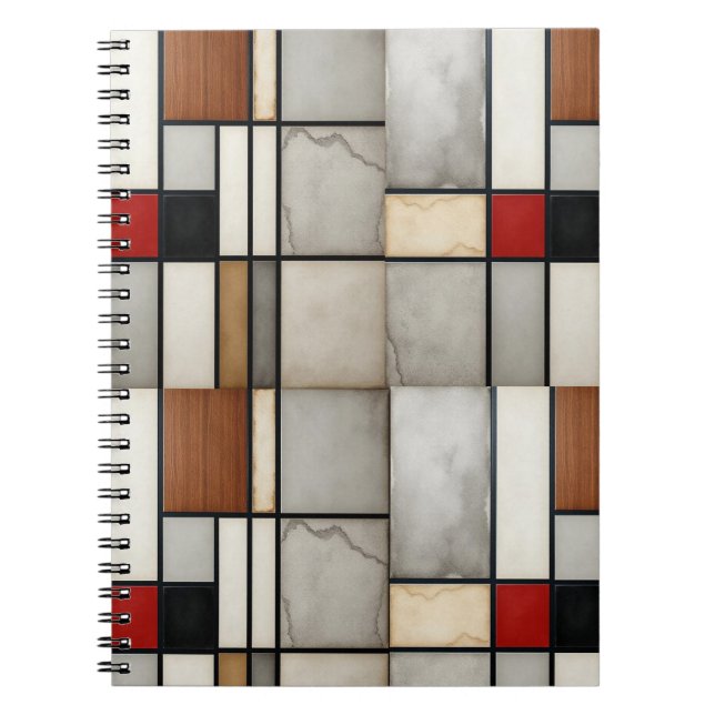 Piet Mondrian Vintage Anteckningsbok (Framsidan)