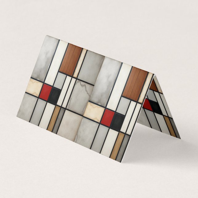 Piet Mondrian Vintage Visitkort (Framsida)