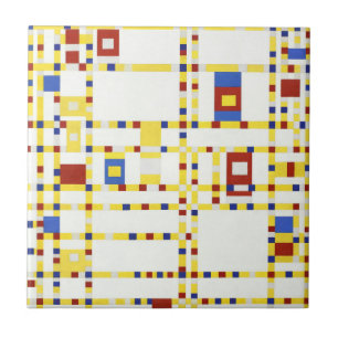 Piet Mondrians Broadway Boogie Woogie 1942 Kakelplatta