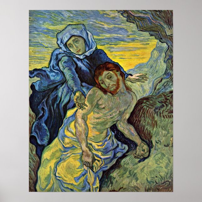 Pieta (after Delacroix) by Vincent Willem van Gogh Poster (Framsidan)