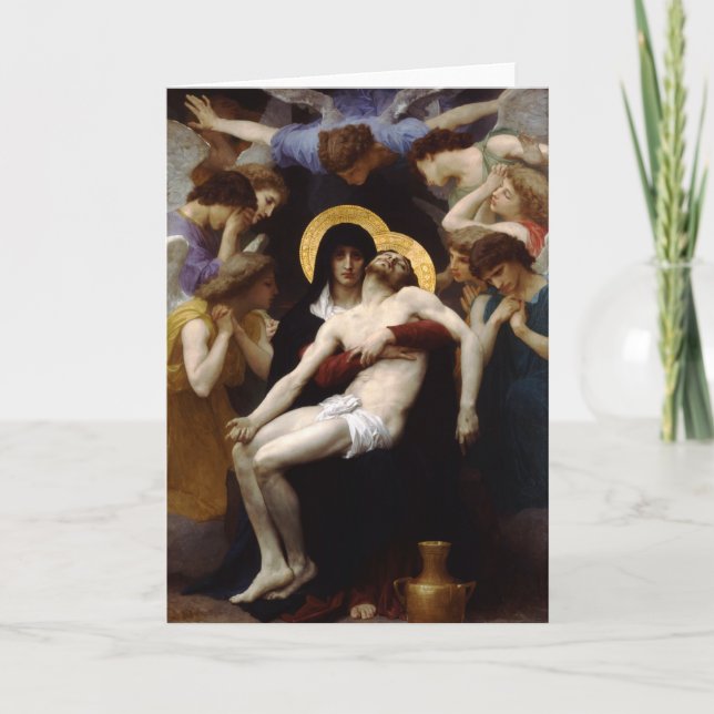 Pieta av Bouguereau Helgkort (Framsida)