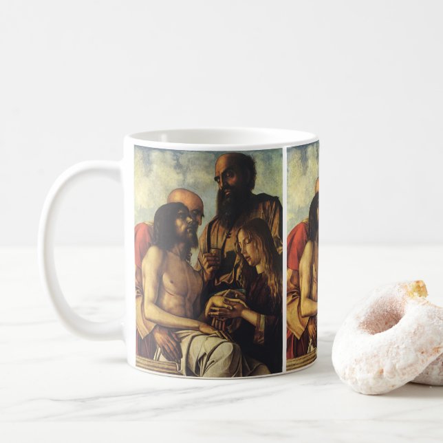 Pieta av Giovanni Bellini, renässansens finkonst Kaffemugg (Med munk)