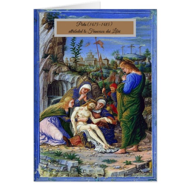 Pieta av Jesus Kristus Hälsningskort (Framsidan)