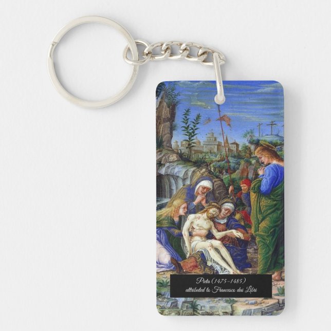 Pieta av Jesus Kristus Nyckelring (Framsidan)
