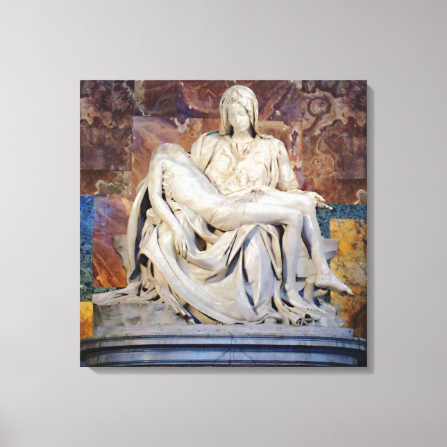 Pieta av Michelangelo Canvastryck (Framsida)