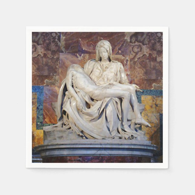 Pieta av Michelangelo Cocktail Napkin Pappersservett (Framsidan)