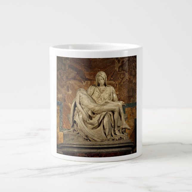 Pieta av Michelangelo Jumbo Mugg (Framsidan)