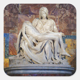 Pieta av Michelangelo Sticker Fyrkantigt Klistermärke
