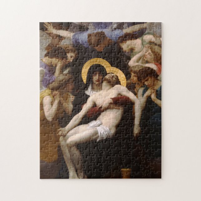 Pieta av William Bouguereau Puzzle Pussel (Vertikal)