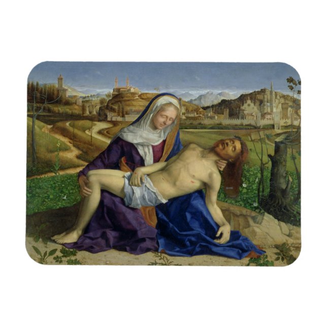 Pieta, c.1505 (olja på skiva) (efter 1996 återstor magnet (Horisontell)