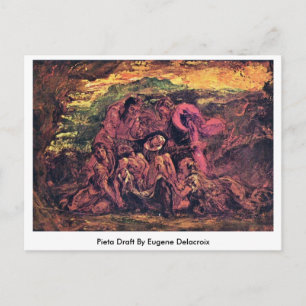 Pieta Draft från Eugene Delacroix Vykort