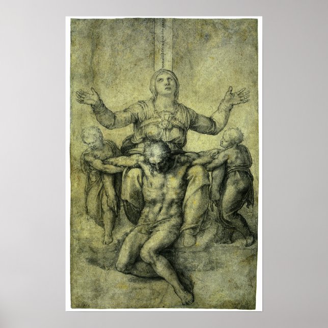 Pieta för Vittoria Colonna från Michelangelo Poster (Framsidan)