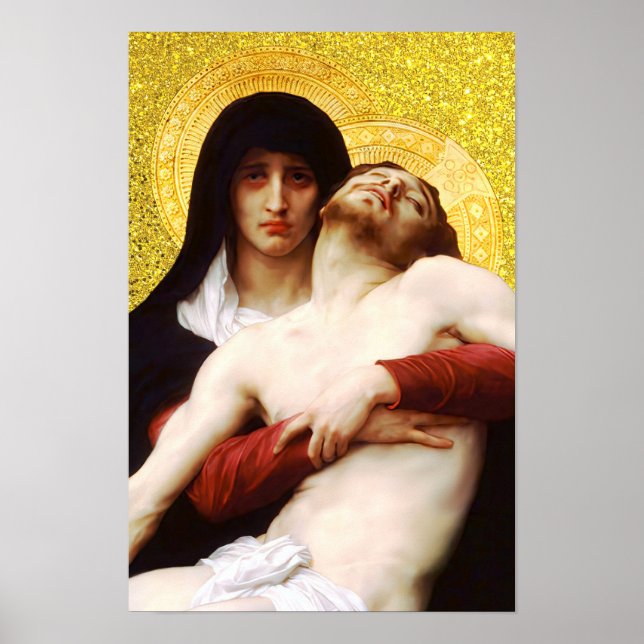 Pieta Jesus Crucifixion Lamentation Virgin Mary 03 Poster (Framsidan)