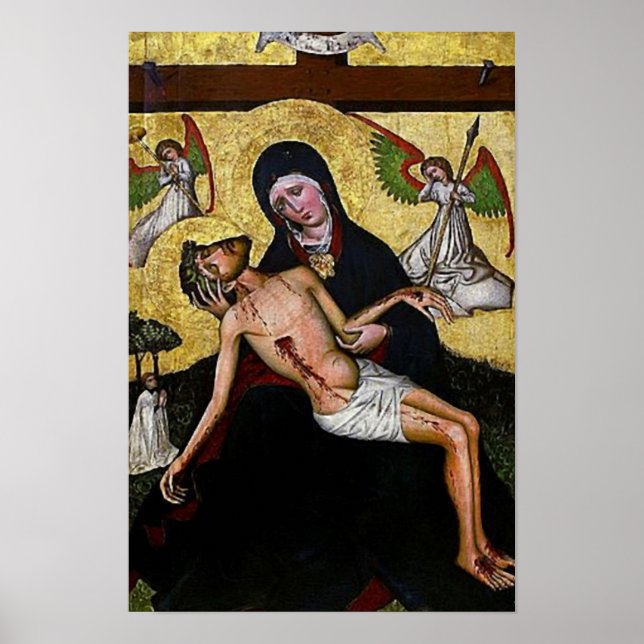 Pieta Jesus Crucifixion Lamentation Virgin Mary 04 Poster (Framsidan)