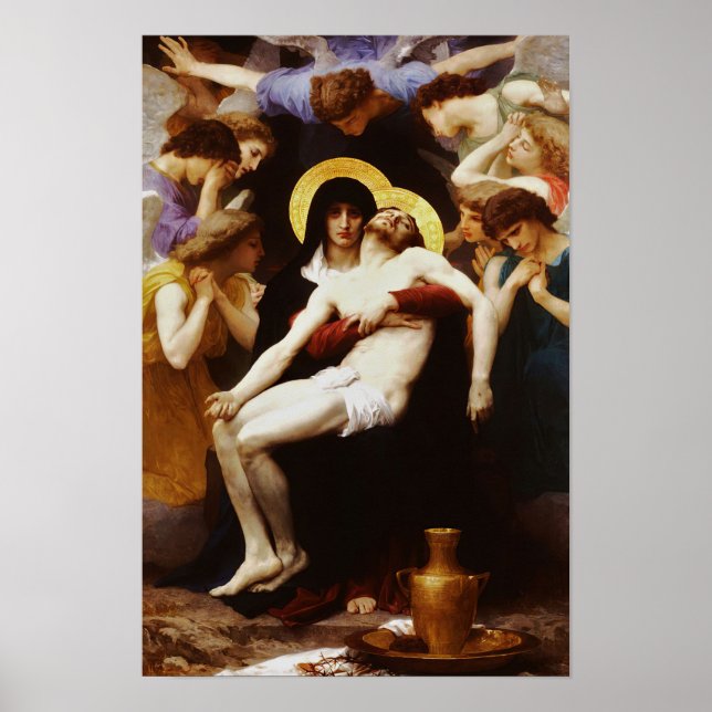 Pieta Jesus Crucifixion Lamentation Virgin Mary A Poster (Framsidan)