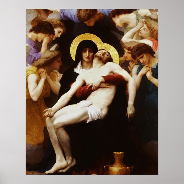 Pieta Jesus Crucifixion Lamentation Virgin Mary Poster (Framsidan)
