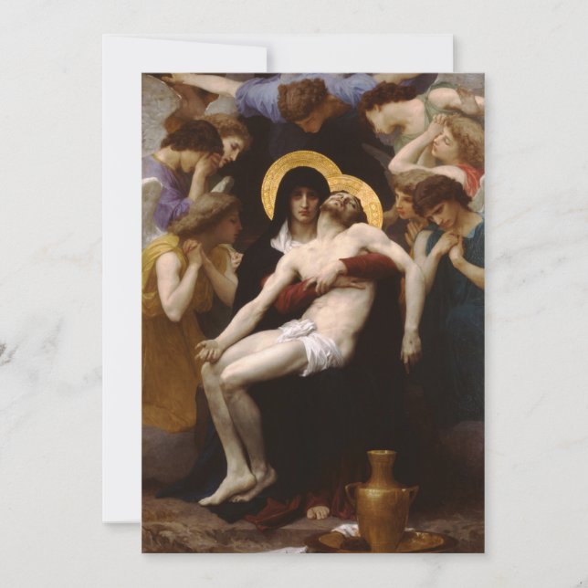 Pieta Jesus Kristus och Virgin Mary Inbjudningar (Framsida)