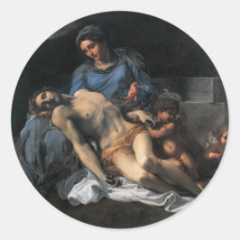 Pieta Jesus Mary Bra Fredag i Lent Runt Klistermärke