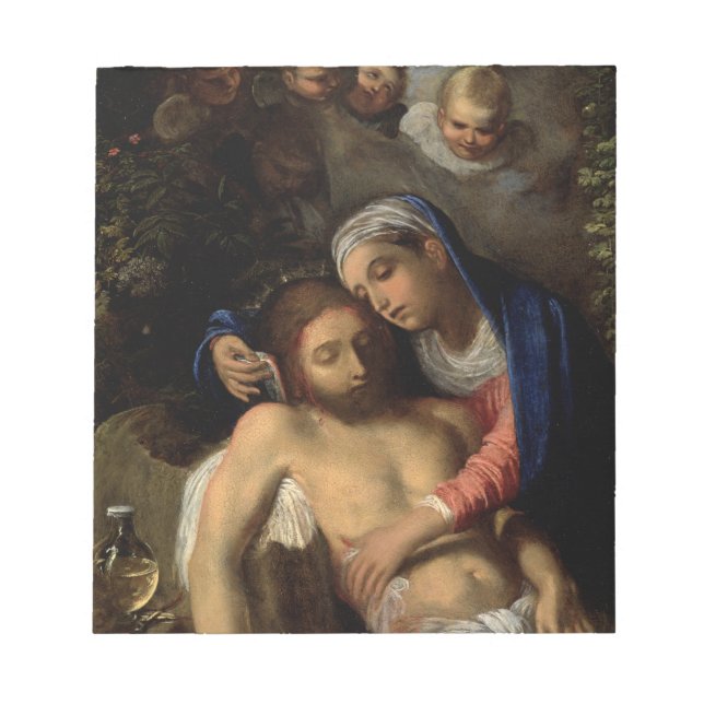 Pietà (Mary och Jesus) (av Adam Elsheimer) Anteckningsblock (Framsida)