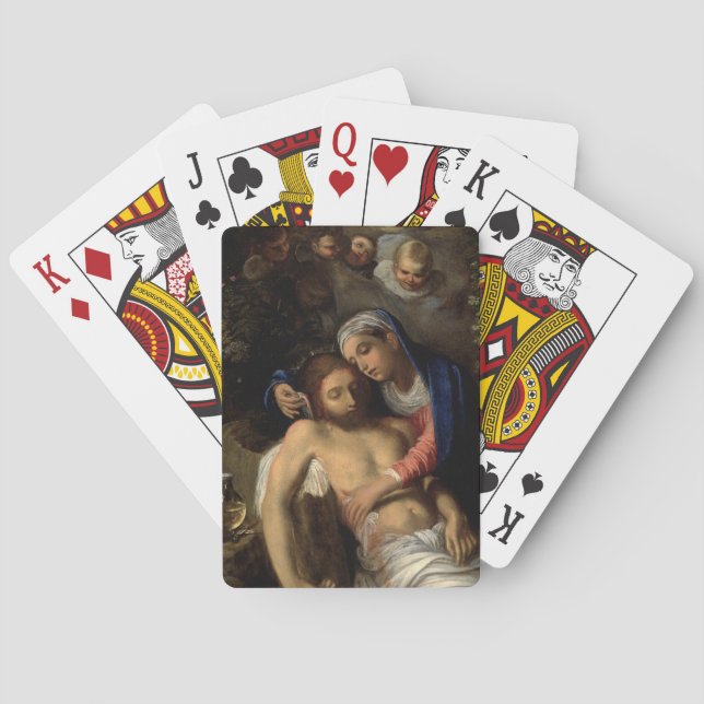 Pietà (Mary och Jesus) (av Adam Elsheimer) Casinokort (Baksidan)