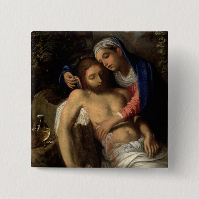 Pietà (Mary och Jesus) (av Adam Elsheimer) Knapp (Framsida)