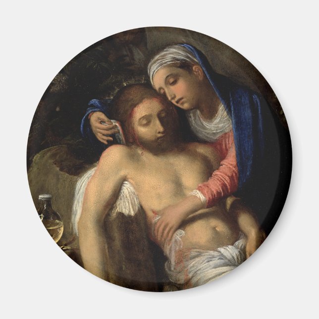 Pietà (Mary och Jesus) (av Adam Elsheimer) Magnet (Framsidan)