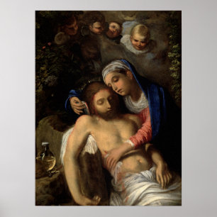 Pietà (Mary och Jesus) (av Adam Elsheimer) Poster