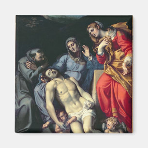 Pieta med St Francis och St Mary Magdalene, c.1 Magnet
