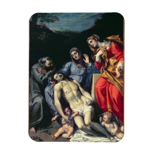 Pieta med St Francis och St Mary Magdalene, c.1 Magnet
