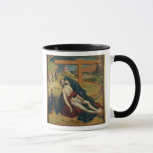 Pieta med två oljedoseringar (olja på panel) mugg
