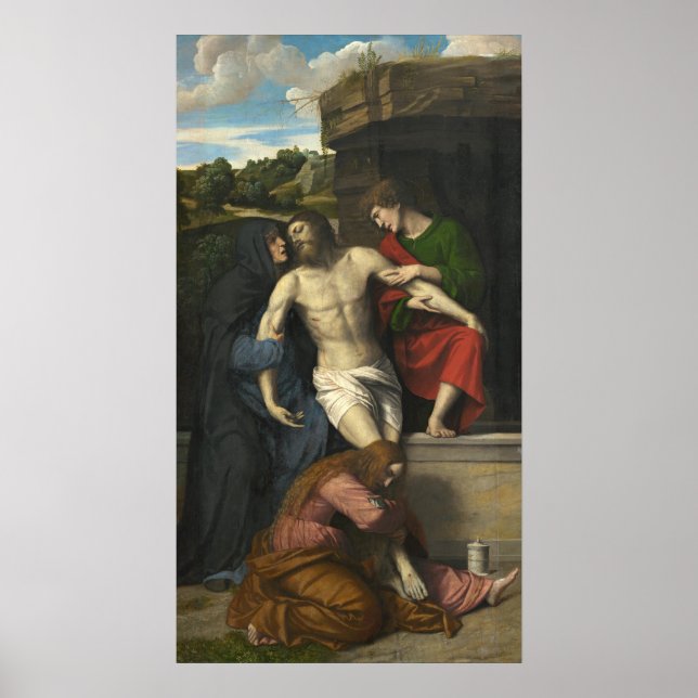 Pietà - Moretto da Brescia Fine Art Poster (Framsidan)