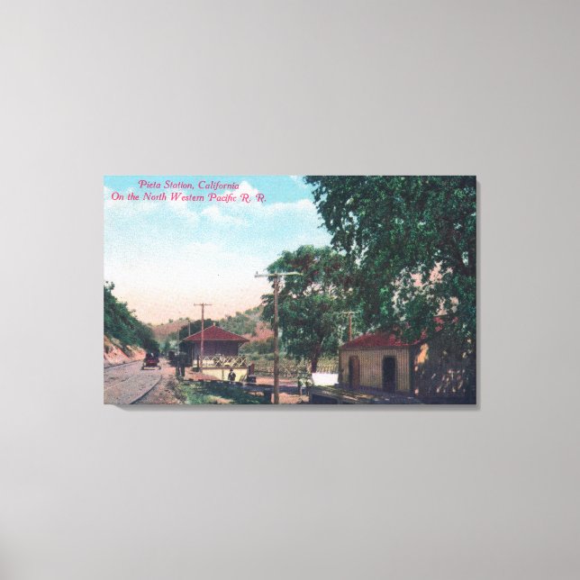 Pieta NorthWestern Pacific RR Station Canvastryck (Framsida)