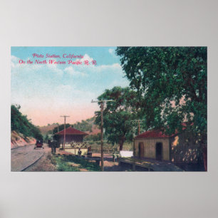 Pieta NorthWestern Pacific RR Station Poster