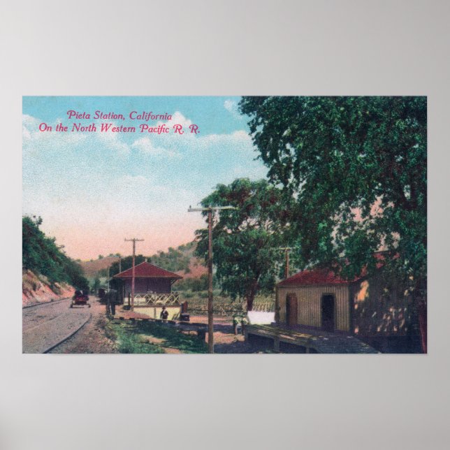 Pieta NorthWestern Pacific RR Station Poster (Framsidan)