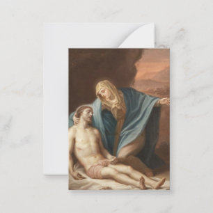Pieta Virgin Mary Jesus Prayer Lycklig Död Anteckningskort