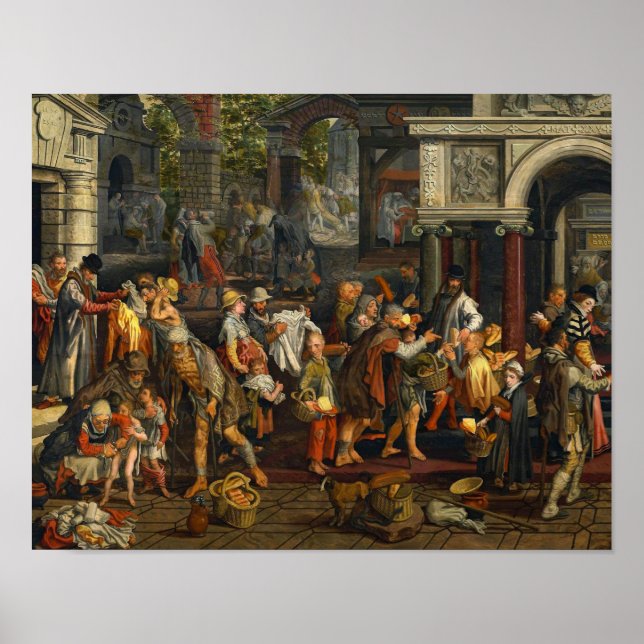 Pieter Aertsen - Christian Deeds of Mercy Poster (Framsidan)