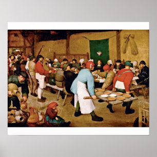 Pieter Bruegel, äldre - bönder Bröllop Poster
