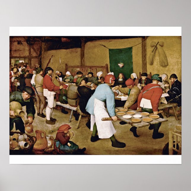 Pieter Bruegel, äldre - bönder Bröllop Poster (Framsidan)