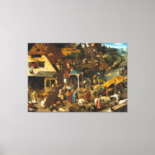 Pieter Bruegel, de äldre nederländska ordspråk Canvastryck