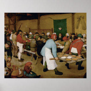 Pieter Bruegel de Elder - Jordbrukaren Bröllop Poster