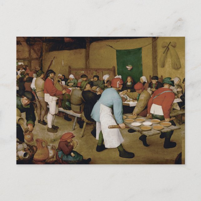 Pieter Bruegel de Elder - Jordbrukaren Bröllop Vykort (Framsida)