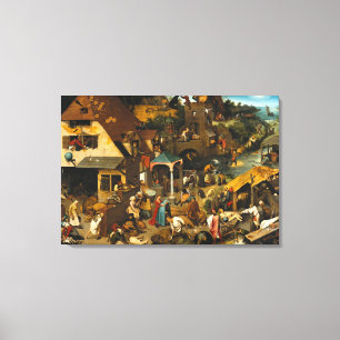 Pieter Bruegel de Elder - Nederländska verberna Canvastryck