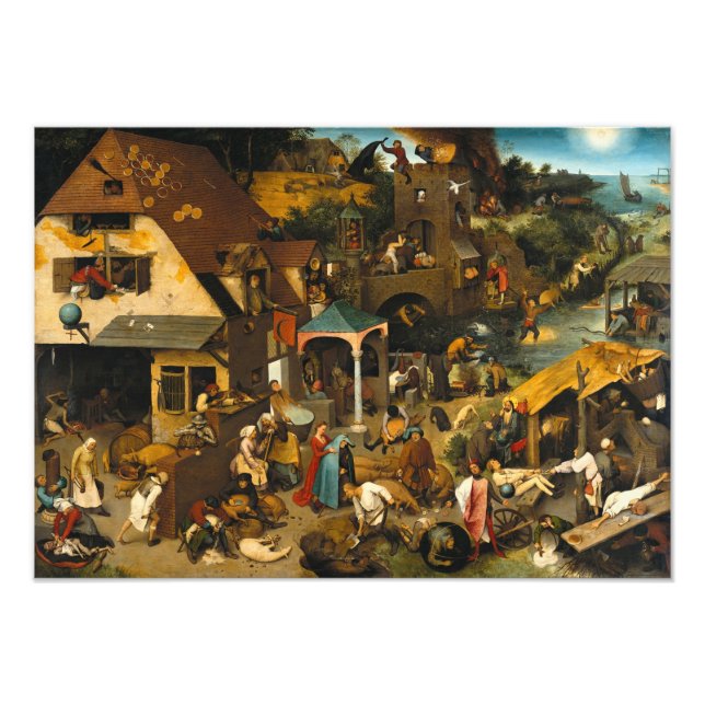 Pieter Bruegel de Elder - Nederländska verberna Fototryck (Framsidan)