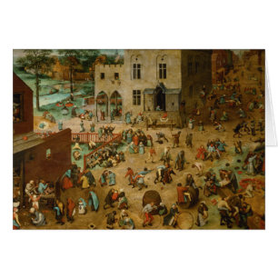 Pieter Bruegel den äldre - Barnspel Hälsningskort
