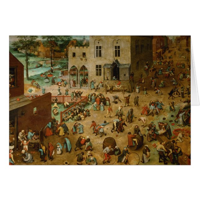 Pieter Bruegel den äldre - Barnspel Hälsningskort (Framsidan Horizontal)
