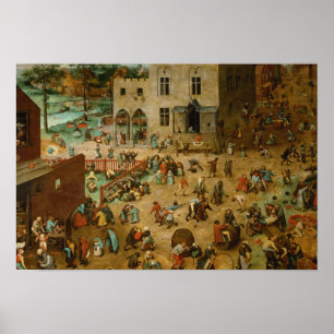 Pieter Bruegel den äldre - Barnspel Poster