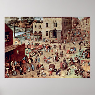 Pieter Bruegel den äldre - Barnspelen Poster